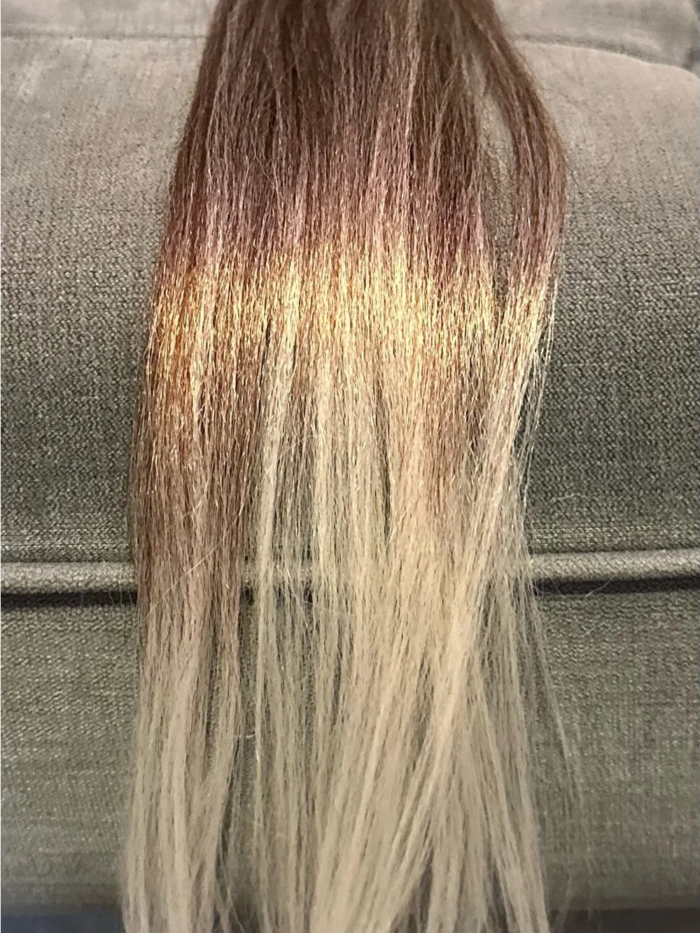 Long Straight Women's Hairpiece with Blonde and Light Brown Highlights